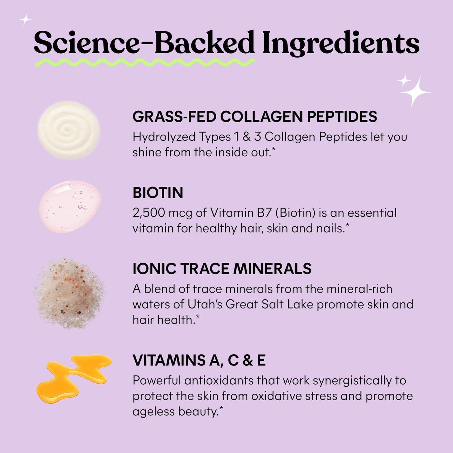 Lemme Glow Collagen Gummies for Thick Hair, Strong Nails & Healthy Skin with Multi-Collagen Peptides, Biotin, Trace Minerals, Zinc, Vitamins A, C & E
