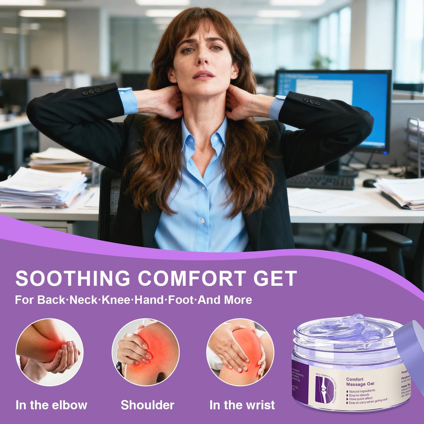 Kresin Joint Comfort Purple Gel, Kresin Joint Comfort Massage Gel, Soothes Discomfort for Neck, Back, Knees, Lumbar, and Feet, Absorb Quickly and Non-Greasy, 1.76 OZ, Violet JosmonBuy Supplements Australia