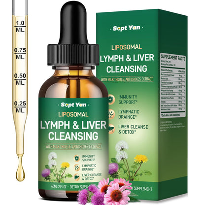 Liposomal Lymphatic Drainage Drops - Lymphatic Drainage Supplements with Milk Thistle, Burdock Root for Women & Men | Supports Liver Cleanse, Detox & Repair | Lymph - Liver Cleanse Health | 2 Fl Oz SEPT YAN buy supplements Au