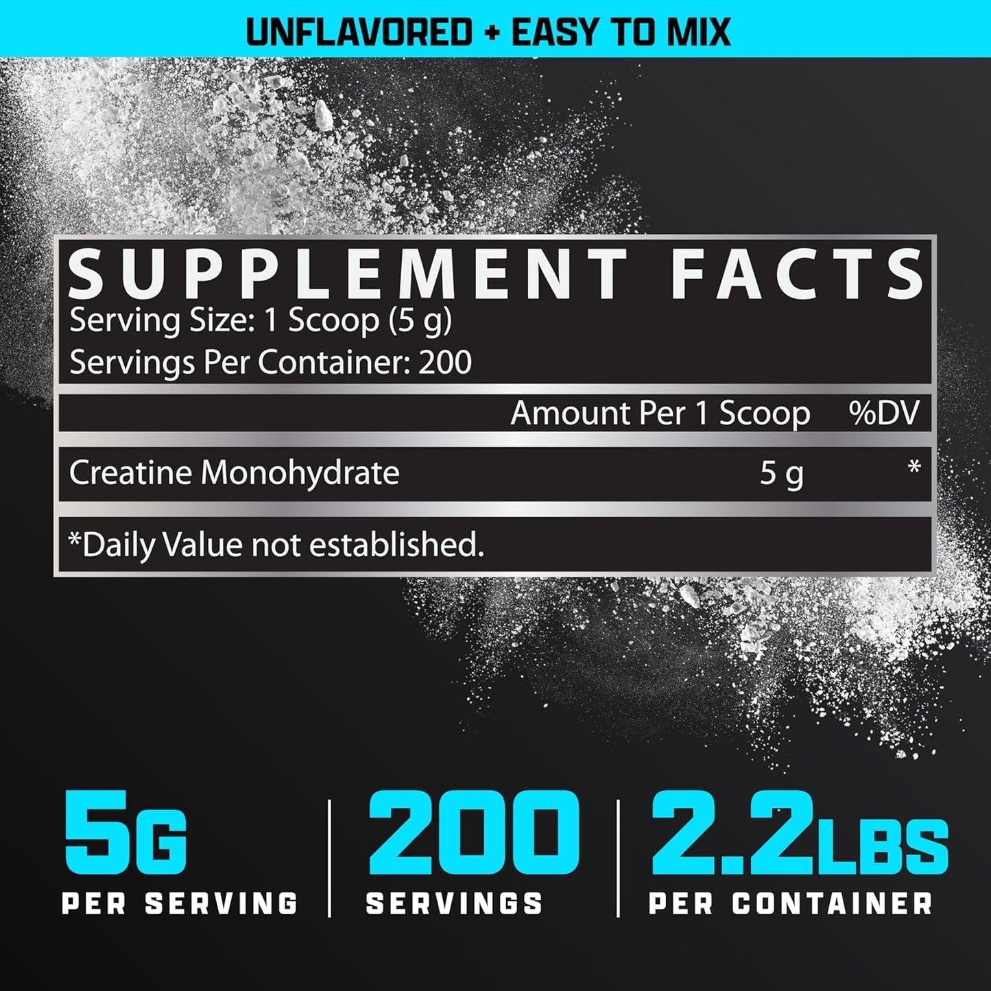 Nutrex Research Micronized Creatine Monohydrate Powder - 200 Servings (1KG) Pure, Unflavored Creatine Monohydrate Supplement for Muscle Gain, Strength and Performance, 5G Per Serv (2.2lbs) Nutrex Research buy supplements Au