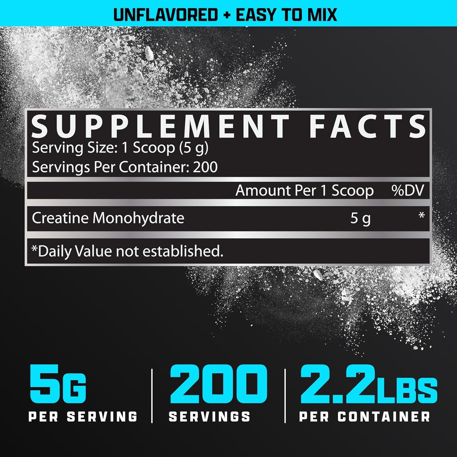 Nutrex Research Micronized Creatine Monohydrate Powder - 200 Servings (1KG) Pure, Unflavored Creatine Monohydrate Supplement for Muscle Gain, Strength and Performance, 5G Per Serv (2.2lbs) Nutrex Research buy supplements Au
