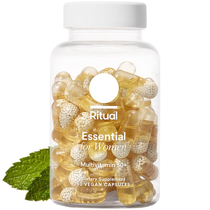 Ritual Women’s 50+ Daily Multivitamin - Key Essential Vitamins and Minerals to Support Menopause, Energy, Heart, Bone, Brain Health* - Including Folate