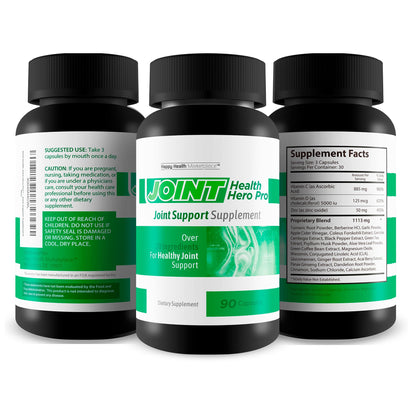 Joint Health Hero Pro - Our Best Joint & Bone Support Supplement - Turmeric - Vitamin D - Vitamin C - for Knees, Hips, Hands, Feet, Back, Neck, and More - Our Best Vitamin D Formula Happy Health Marketplace buy supplements Au