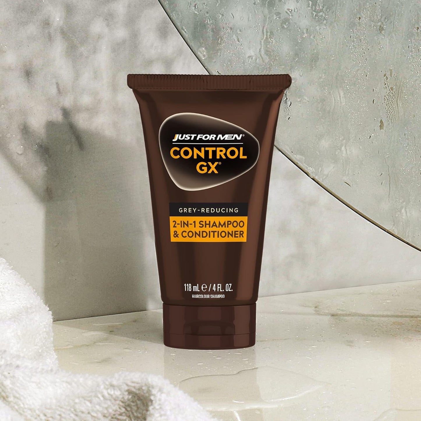 Just for Men Control GX Grey Reducing 2-in-1 Shampoo and Conditioner, Gradual Hair Color with Keratin for Stronger Thicker