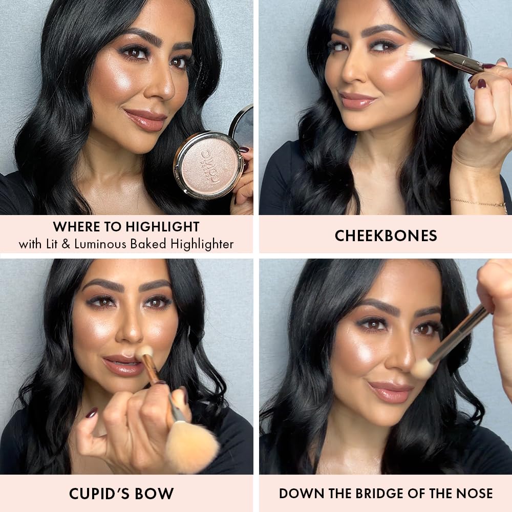 ICONIC LONDON Lit and Luminous Baked Highlighter | Pressed Powder Highlighter for a Radiant Glow, Cruelty-Free, Vegan Makeup, 0.56 oz ICONIC LONDON buy supplements Au