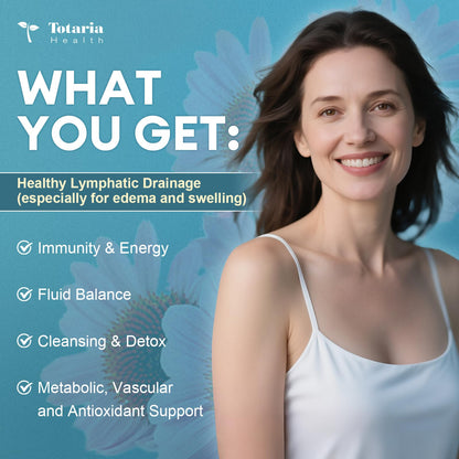 Totaria Lymphatic Drainage - Reduce Lymph Swelling with Echinacea, Dandelion, Burdock, Bromelain, Vitamin C, Zinc, Selenium, Proprietary Herbal Blend, Lymph MD System Support, 120 Counts Totaria buy supplements Au
