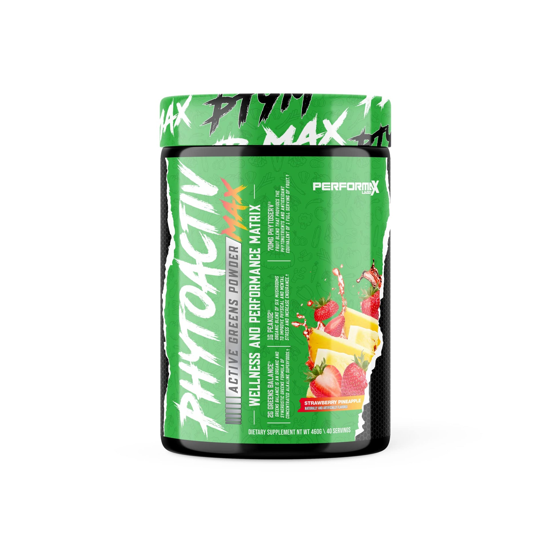 Green supplement container labeled 'Phytoactiv' on a white background