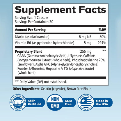 Neuro Sharp – Natural Formula with Bacopa Monnieri, Ginkgo Biloba & Huperzine-A – Made in the USA, Non-GMO, 30 Capsules, 3 Month Supply Nature’s NutriWaveBuy Supplements Australia