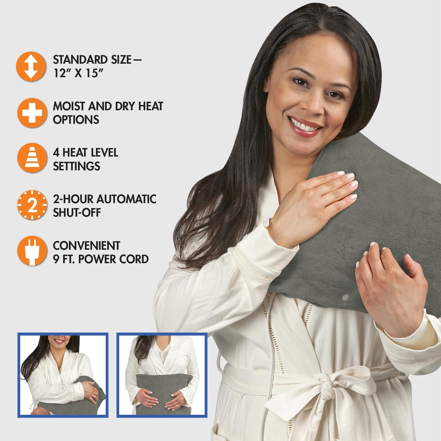 Pain Management Bundle 3-Piece | Personal Deep Tissue Massager | Muscle & Joint Pain Relief Gel | Deluxe Moist Dry Heating Pad | Therapeutic Care at Home | Whole Family Care Thera CareBuy Supplements Australia