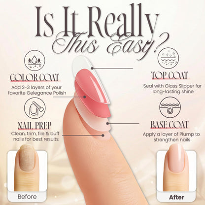 Tammy Taylor Nail Plump Strengthener | Hard Gel for Nails | Clear Nail Polish Strengthener and Growth Treatment | Magic Base Coat Strengthening Protector Formula