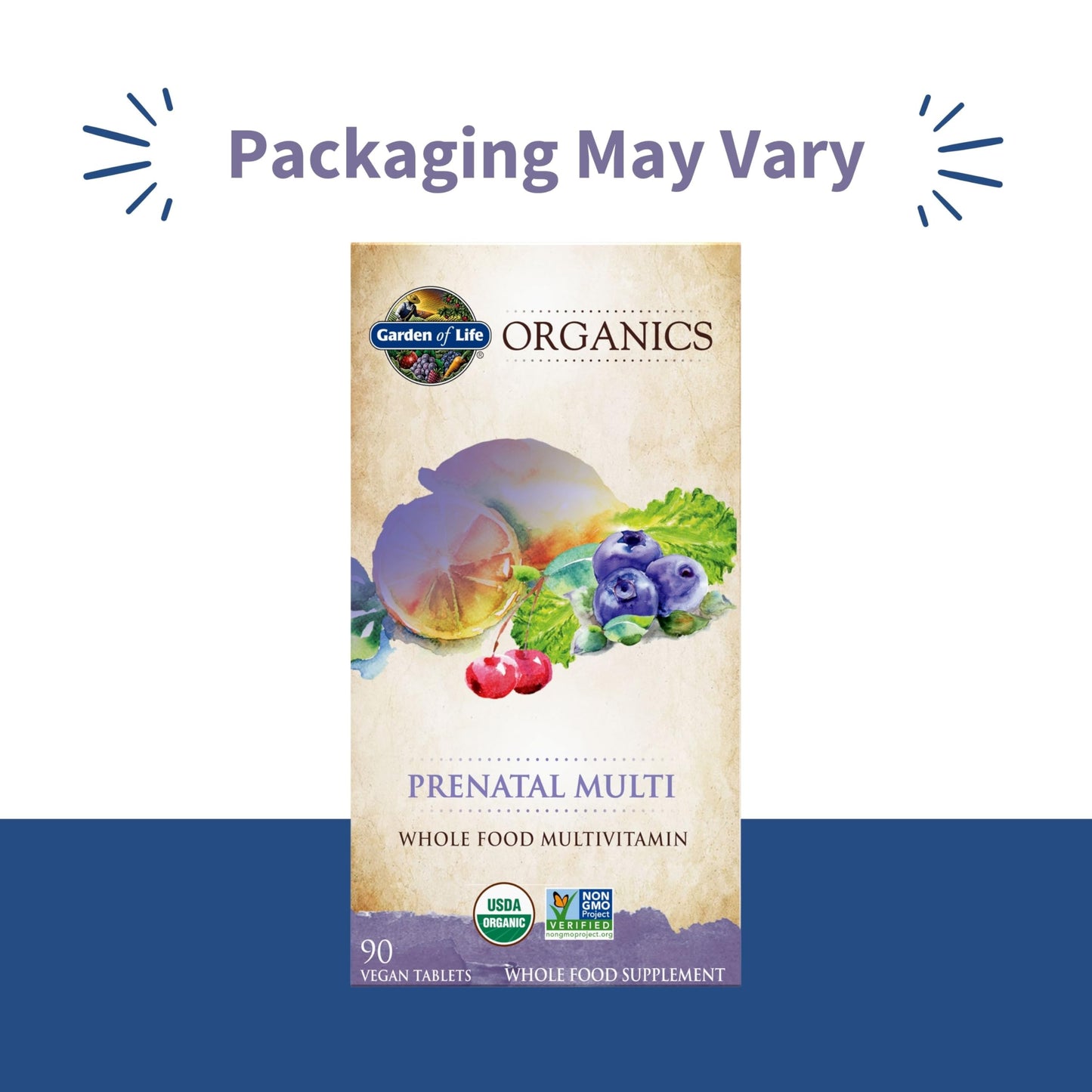 Garden of Life Organics Prenatal Multivitamin with Folate, B6, B12, D3 & Iron – Prenatal Vitamins for Women with Energy Metabolism Support for Healthy Fetal Development