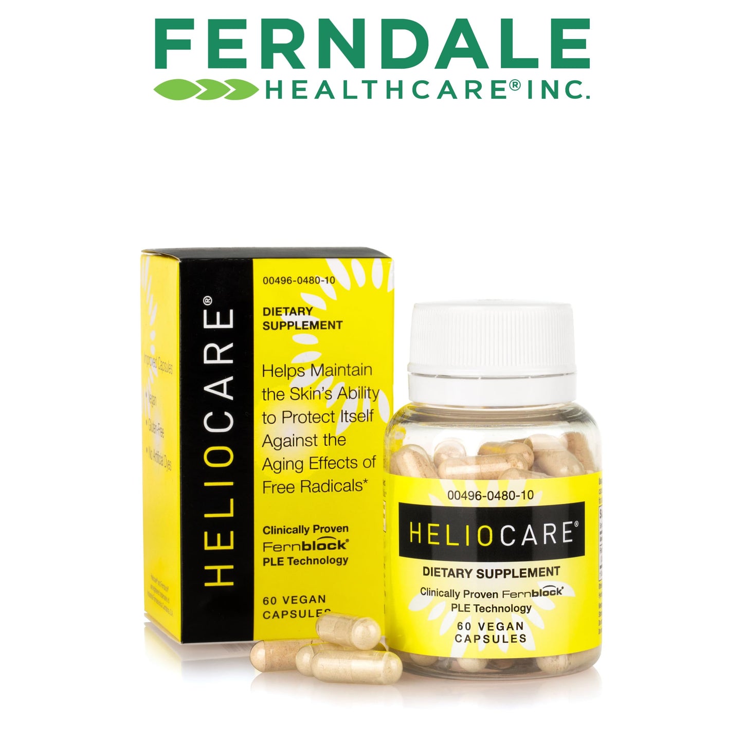 Heliocare Skin Care Dietary Supplement: 240mg Polypodium Leucotomos Extract Pills - Antioxidant Rich Formula with Fernblock