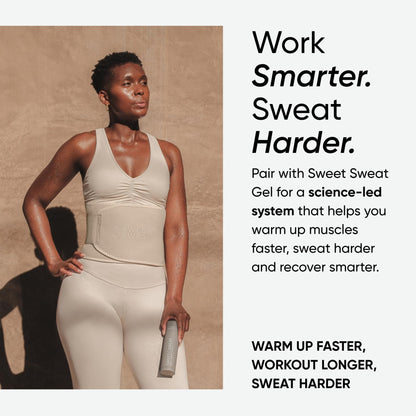 Sports Research Sweet Sweat Toned Waist Trimmer for Women and Men | Premium Waist Trainer Belt to 'Tone' your Stomach Area (Quartz, Small) Sports Research buy supplements Au