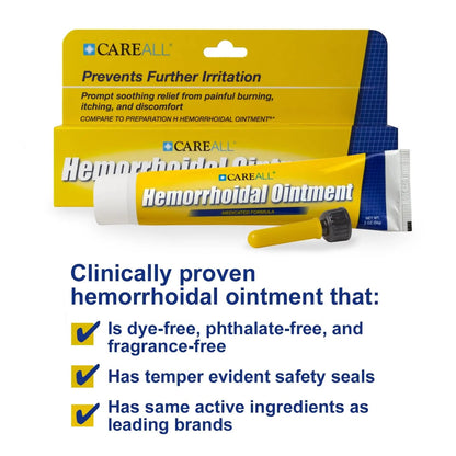 CareAll Hemorrhoidal Ointment 2.0 oz with Applicator. Helps Relieve Burning, Itching, and Discomfort Associated with Inflamed Hemorrhoidal Tissues. Dye, Phthalate, and Fragrance Free CareAllBuy Supplements Australia