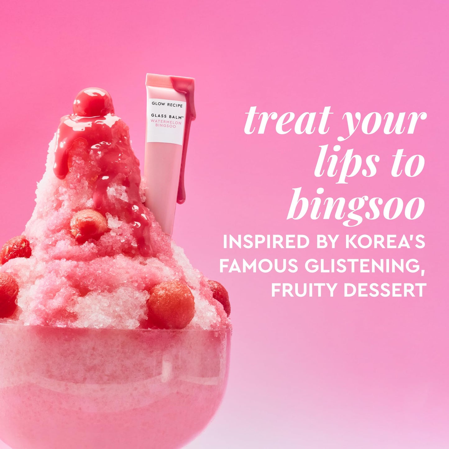 Glow Recipe Glass Balm Lip Treatment - 12Hr Hydrating Lip Balm & Moisturizer with Hyaluronic Acid to Smooth, Plump & Protect from Dryness - Sheer Soft Pink Tint, Watermelon Bingsoo (15 ml) Glow RecipeBuy Supplements Australia