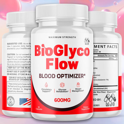 BioGlyco Flow Capsules, Official BioGlyco Flow Pills with All Natural Ingredients, Advanced Overall Health & Wellness Support in a Vitamin Supplement with Maximum Strength Multivitamins (60 Capsules) MJOBuy Supplements Australia