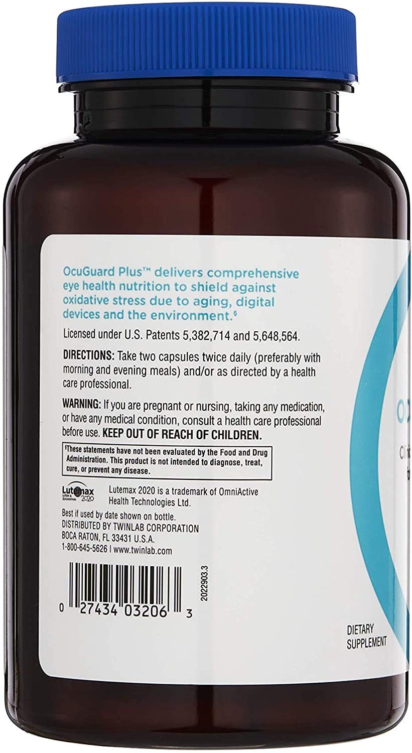 Twinlab Ocuguard Plus - Eye Supplement with Zinc, Vitamin A, C & D - 60 Veggie Capsules Twinlab buy supplements Au