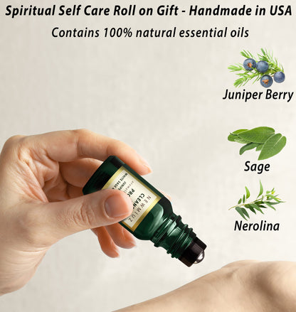 Headache Roll On Stick Peppermint Rosemary and Eucalyptus & Cleansing and Protect Juniper Berry White Sage with Nerolina Pack of 2 New MiuzBuy Supplements Australia