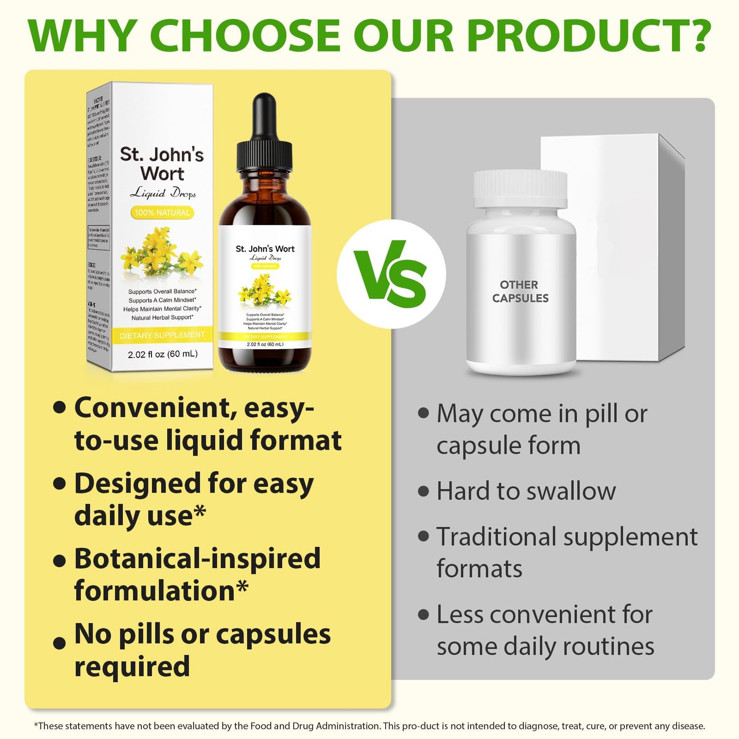 YEMFGQOE St Johns Wort Tincture | Mood Support | Alcohol Free Liquid Extract Drops | Hypericum Perforatum | Vegan, Non-GMO, Gluten Free | 2 fl oz