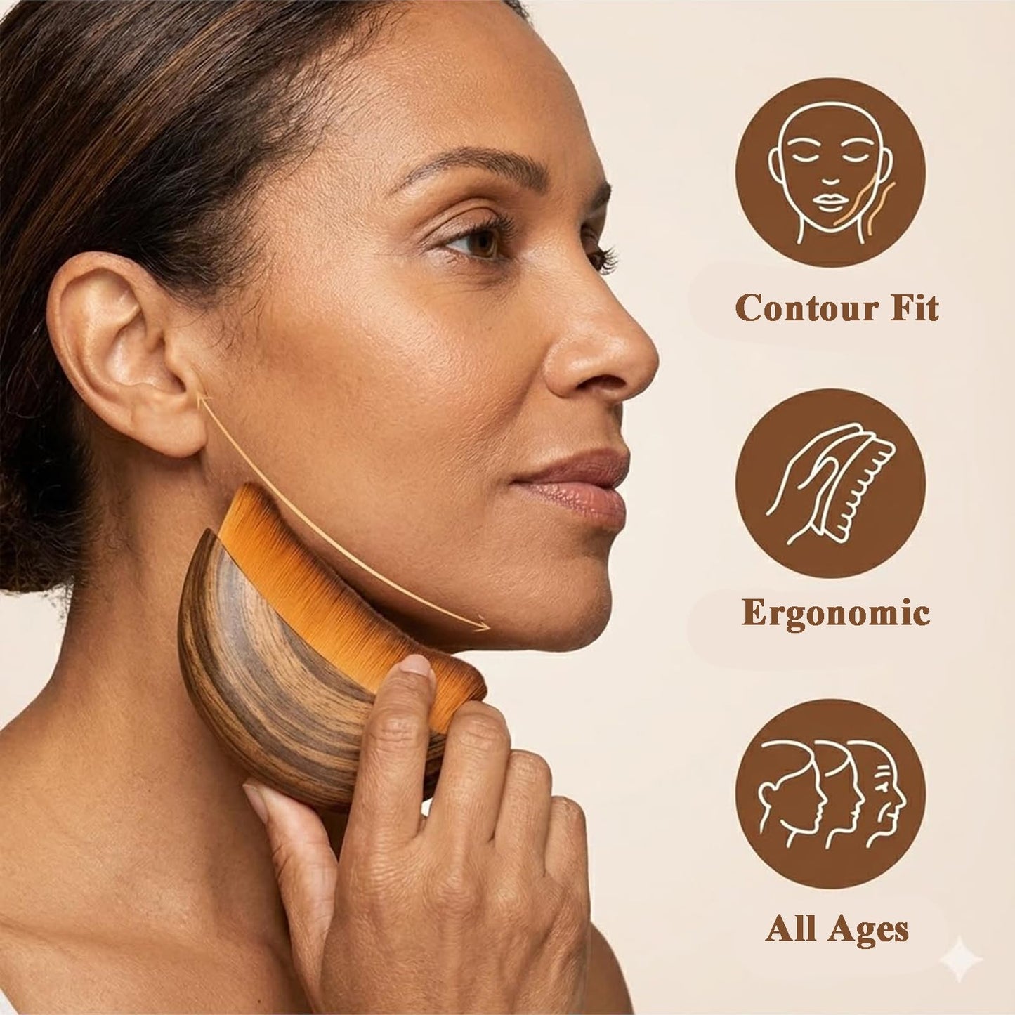 Recuvia Face Brush for Lymphatic Drainage, Gua Sha Brush for Face, Lymphatic Contour Face Brush Eliminate Puffiness, Lifting and Firming, Sculpting, Improves Skin Glow, Fit The Skin Precisely (2pcs) Recuvia buy supplements Au