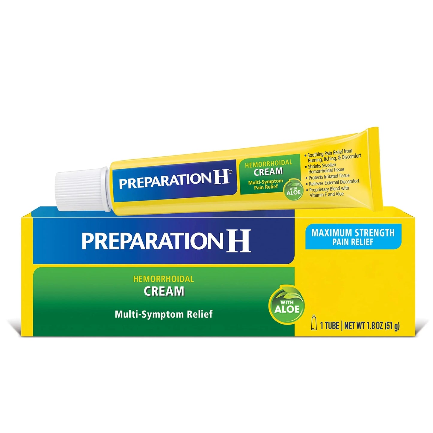 Preparation H Hemorrhoid Cream with Aloe for Multi-Symptom Relief - 1.8 Oz Tube Preparation HBuy Supplements Australia