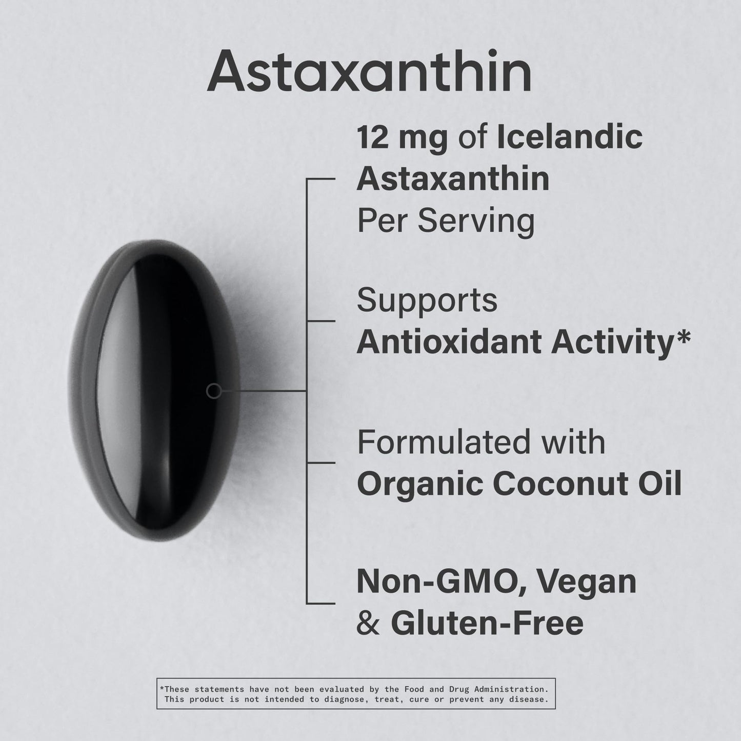 Sports Research Triple Strength Vegan Astaxanthin Supplement from Algae - Plant Based Softgels for Antioxidant Activity, Skin & Eye Health - Non-GMO Verified, Made with Coconut Oil - 12mg, 60 Count Sports Research buy supplements Au