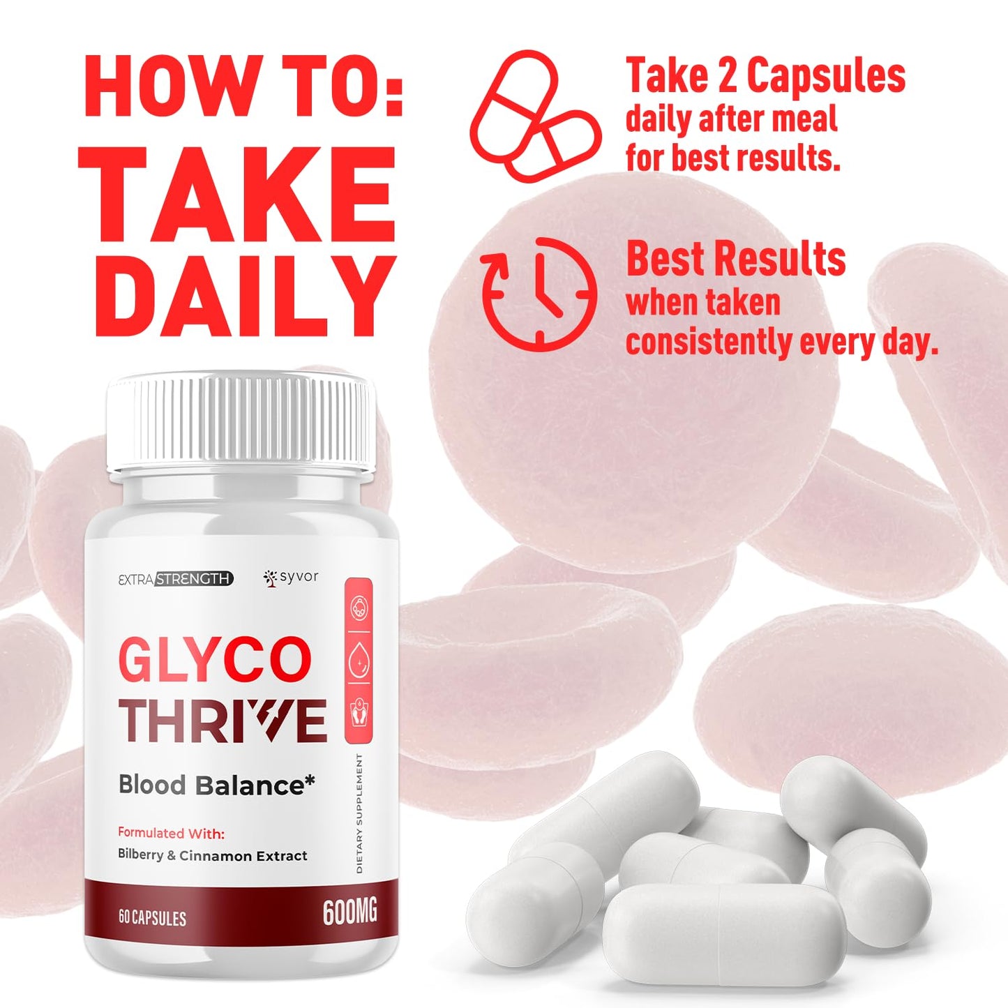 (2 Pack) Glyco Thrive Capsules, Official GlycoThrive Glycogen Support Pills with All Natural Ingredients, Advanced Formula Health Supplement with Max Strength Vitamins for Women & Men (120 Capsules) SyvorBuy Supplements Australia