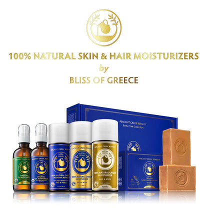 Ancient Greek Remedy Body Oil - Organic After Shower Face Oil & Body Moisturizer for Dry Skin - Almond, Jojoba, Olive, Lavender
