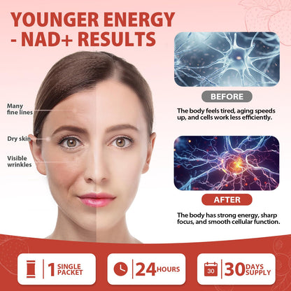 ZOROAHER 1000mg High-Potency NAD+ Liquid Supplement, Quercetin Phytosome & Resveratrol with PQQ, Boosts Cellular Energy