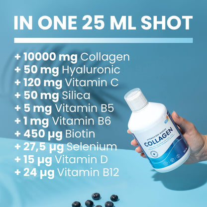 Swedish Nutra 10,000 mg Hydrolyzed Marine Collagen Liquid Supplement - 500 ml, 20 Day Supply | Hyaluronic Acid, Biotin & Vitamin C for Healthy Hair, Skin, Nails & Joints | For Men & Women | Sugar-Free Swedish Nutra buy supplements Au