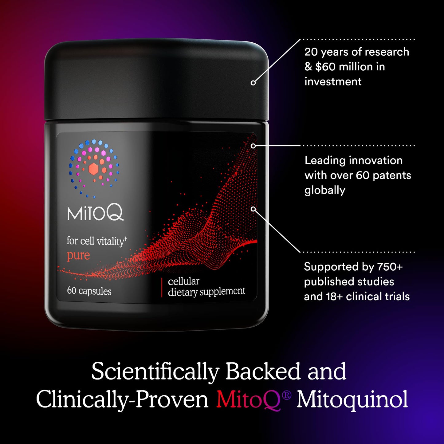 MitoQ Pure Advanced Mitochondria Supplement Superior Bioavailability to CoQ10 | Reduces Free Radical Damage for Healthy Aging, Metabolism, Heart Health, Energy, Strength & Mobility MitoQ buy supplements Au