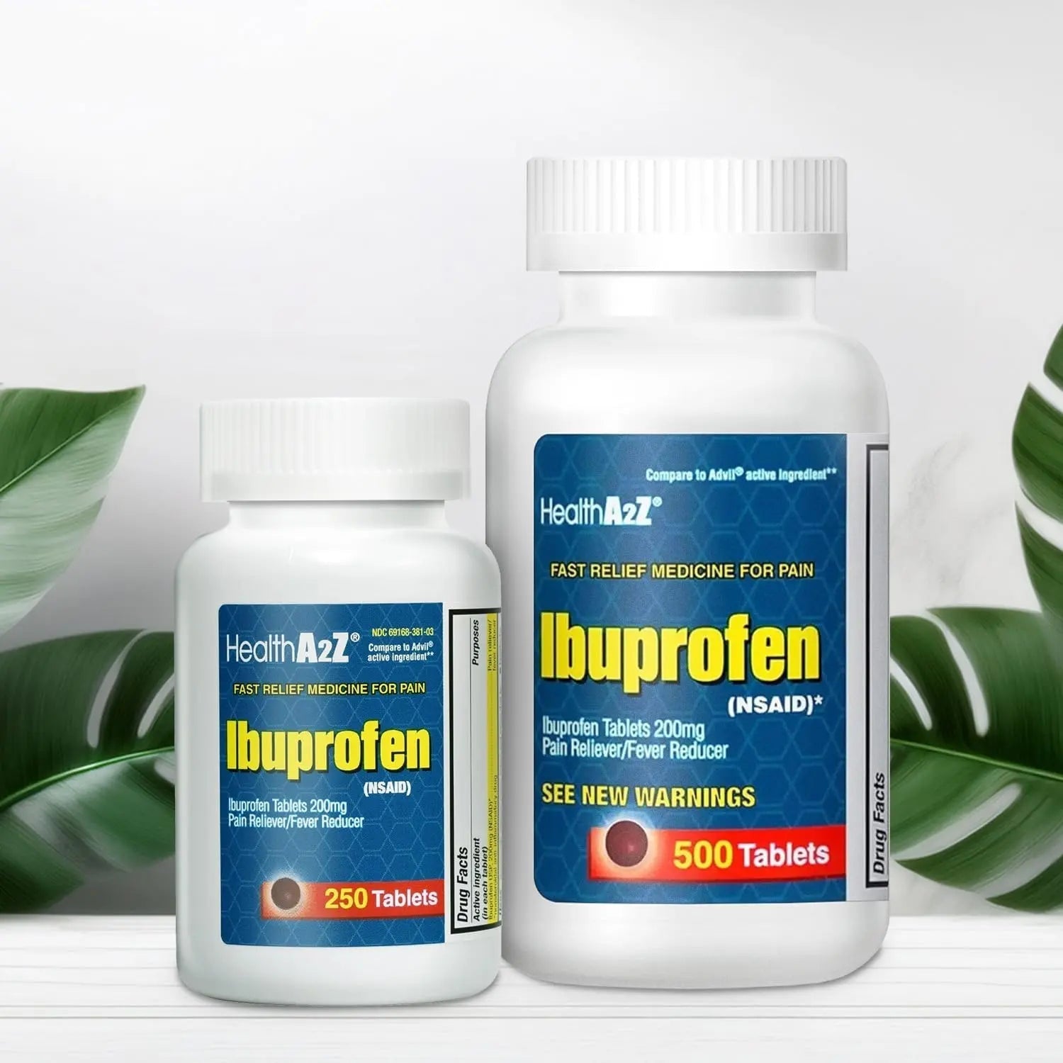 HealthA2Z Ibuprofen 200mg Tablets | Pain Reliever & Fever Reducer | 750 Total Tablets (250 Counts + 500 Counts) | Pain Relief for Headache, Muscle Pain, Joint Pain & Inflammation HealthA2ZBuy Supplements Australia
