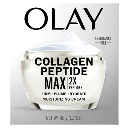 Olay Collagen Peptide Face Moisturizer, Firming Cream for Women, Fragrance-Free, Non-Greasy - Hydrating, Anti-Aging, Anti-Wrinkle