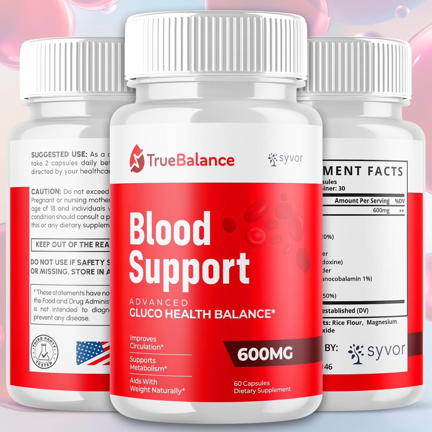 (3 Pack) True Balance Capsules, Official TrueBalance Glycogen Support Pills with All Natural Ingredients, Advanced Formula Support Supplement with Max Strength Vitamins for Women & Men (180 Capsules) Syvor buy supplements Au