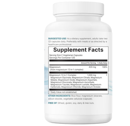 Micro Ingredients 12‑in‑1 Magnesium Complex 1000 mg, 240 Capsules – Magnesium Glycinate, Citrate, Taurate, Malate & More – High Absorption Formula for Men & Women – Chelated & Purified Micro Ingredients buy supplements Au