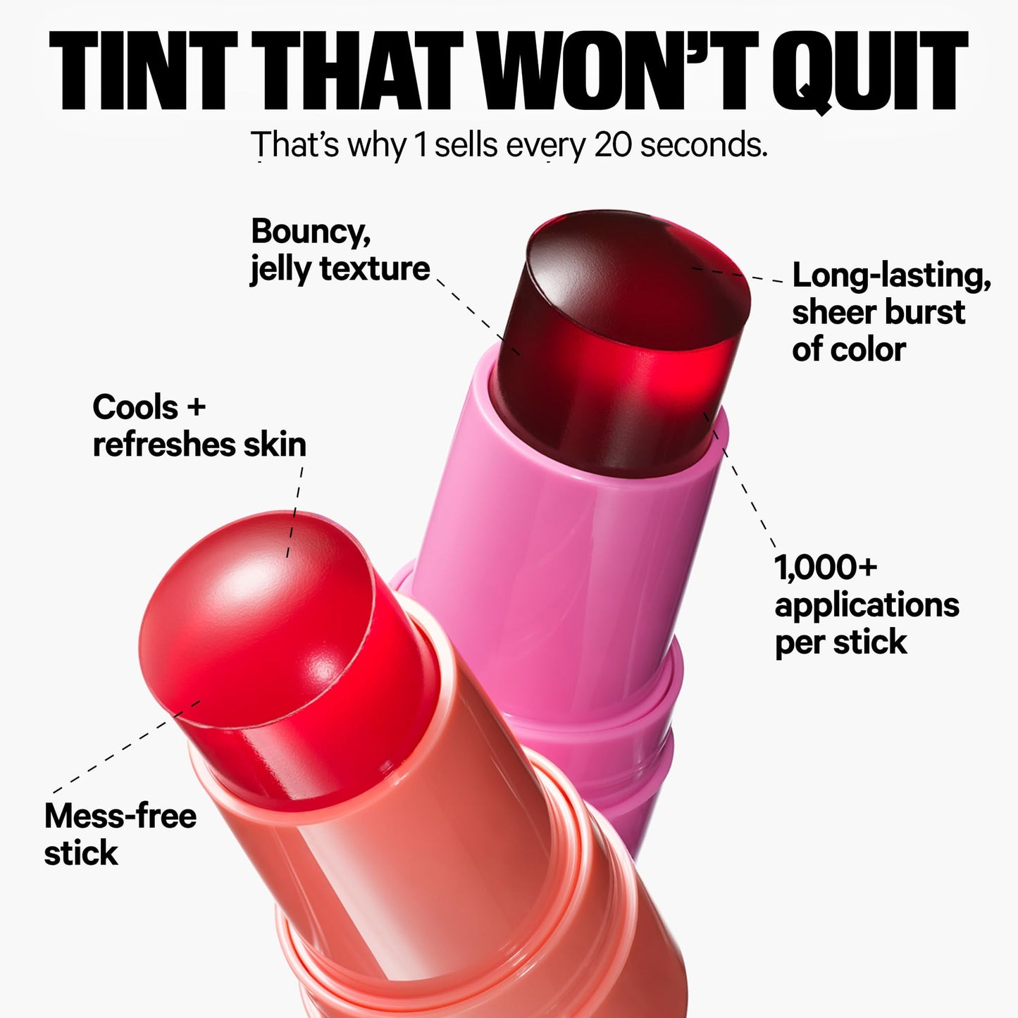 Milk Makeup Cooling Water Jelly Tint – Long-Lasting Sheer Lip + Cheek Stain with Firming Vegan Collagen + Hydrating Aloe – Transfer Proof, Buildable Lip Tint + Blush – Chill (Red), 0.17 oz Milk MakeupBuy Supplements Australia