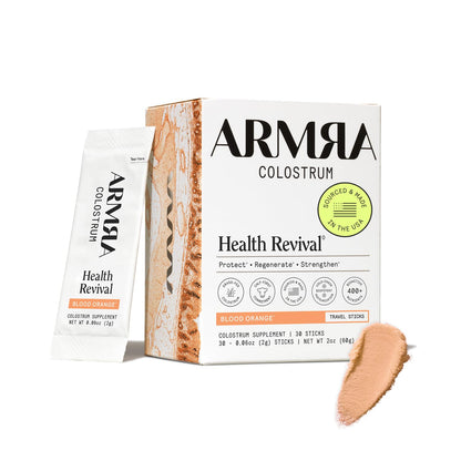 ARMRA Colostrum™ Powder | Blood Orange | Gut Health & Bloating | Skin & Hair | Immunity | Keto, Gluten & Fat-Free | 30 Servings