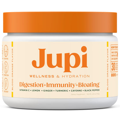 Jupi Hydration & Wellness Powder – Turmeric & Ginger shots, Vitamin C Supplement for Energy, Immune Support & Digestive Health – Vegan, Gluten-Free Drink Mix