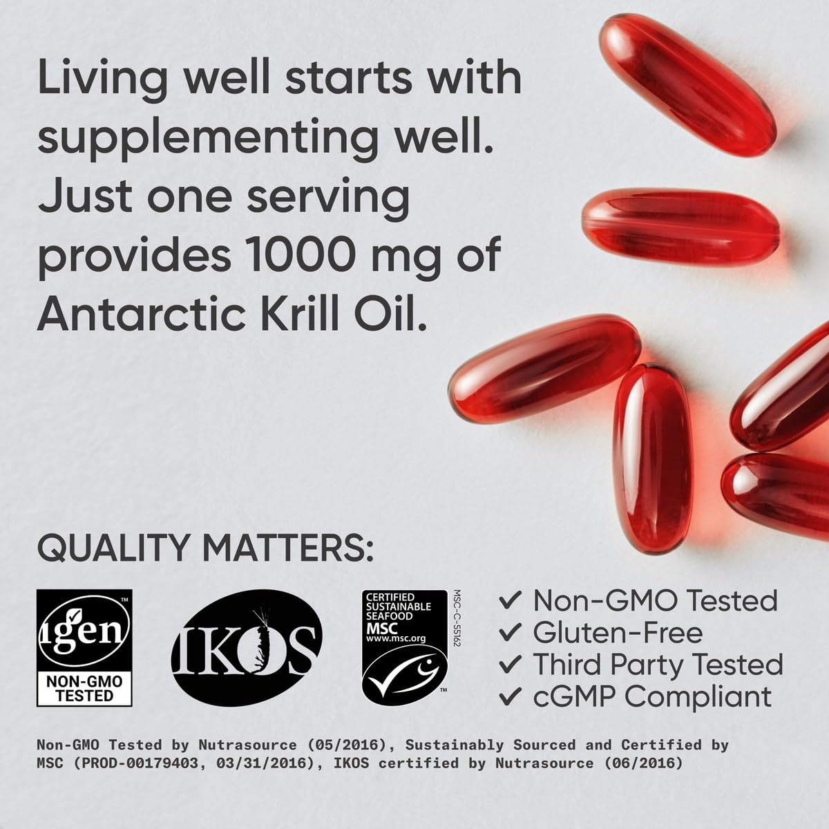 Sports Research Krill Oil Supplement with EPA & DHA Omega 3, Phospholipids & Astaxanthin from Antarctic Krill - Highest Concentration of Krill Oil for Men & Women - 1000mg, 60 Softgel Capsules Sports Research buy supplements Au