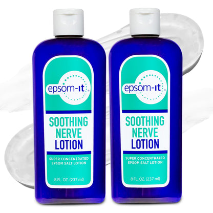 Epsom-It Soothing Nerve Lotion - Epsom Salt Magnesium Lotion, Topical Magnesium Cream with Capsaicin & Arnica to Provide Comfort for Legs, Knee and Feet, 8.0 oz., 2-Pack EPSOM-ITBuy Supplements Australia
