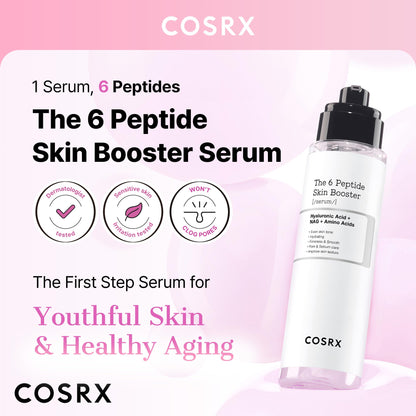 COSRX 6X Peptide Collagen Booster Toner Serum with Copper Peptides, Niacinamide & Hyaluronic Acid Skin Renewal Boosting