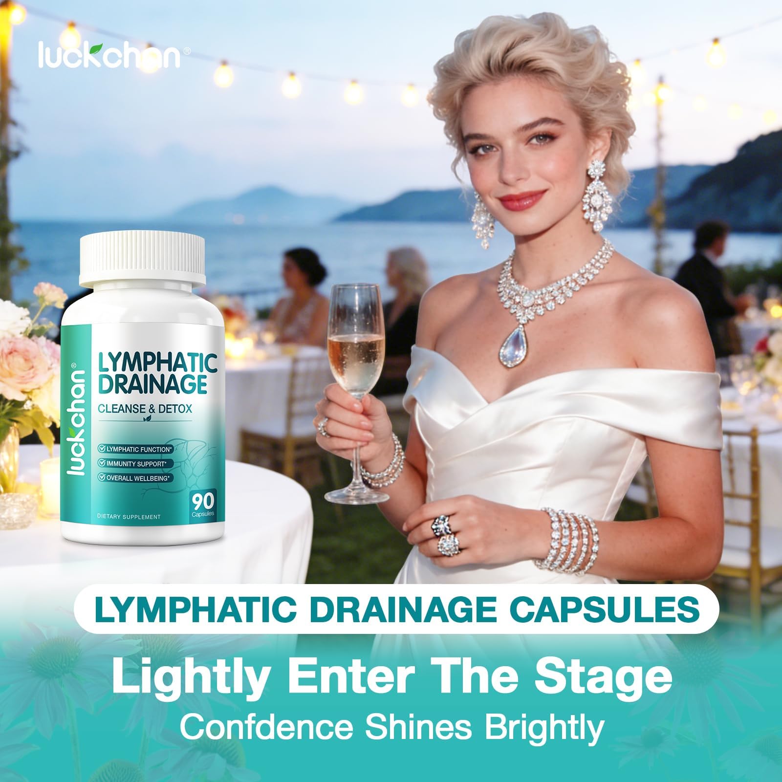 Lymphatic Drainage Supplements - Lymphatic System Support, Fluid Balance, Immune Support - Natural Lymphatic Cleanse & Detox Capsules with Dandelion, Echinacea, Burdock & More, 90 Capsules LUCKCHAN buy supplements Au
