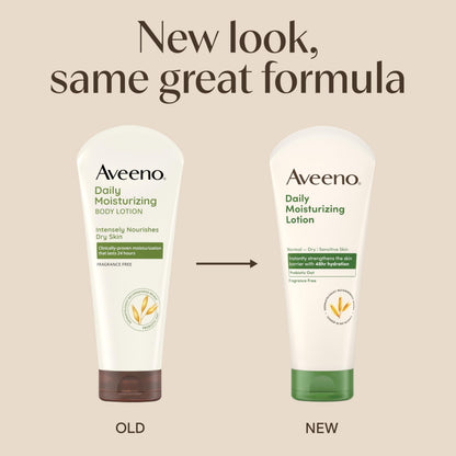 Aveeno Daily Moisturizing Body Lotion, Body Lotion for Dry Skin with Prebiotic Oat, Paraben
