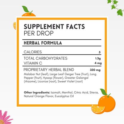 HERBION Naturals Cough Drops with Orange Flavor, Sugar-Free with Stevia, Soothes Cough, for Adults and Children Over 6 Years – Pack of 5(125 Lozenges)