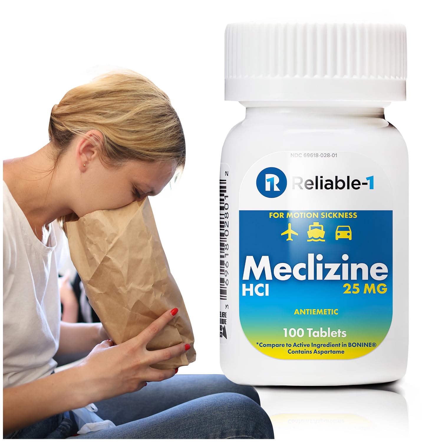 Reliable-1 Laboratories Meclizine HCL 25mg 100 Tablets (1 Bottle) Reliable-1 Laboratories buy supplements Au