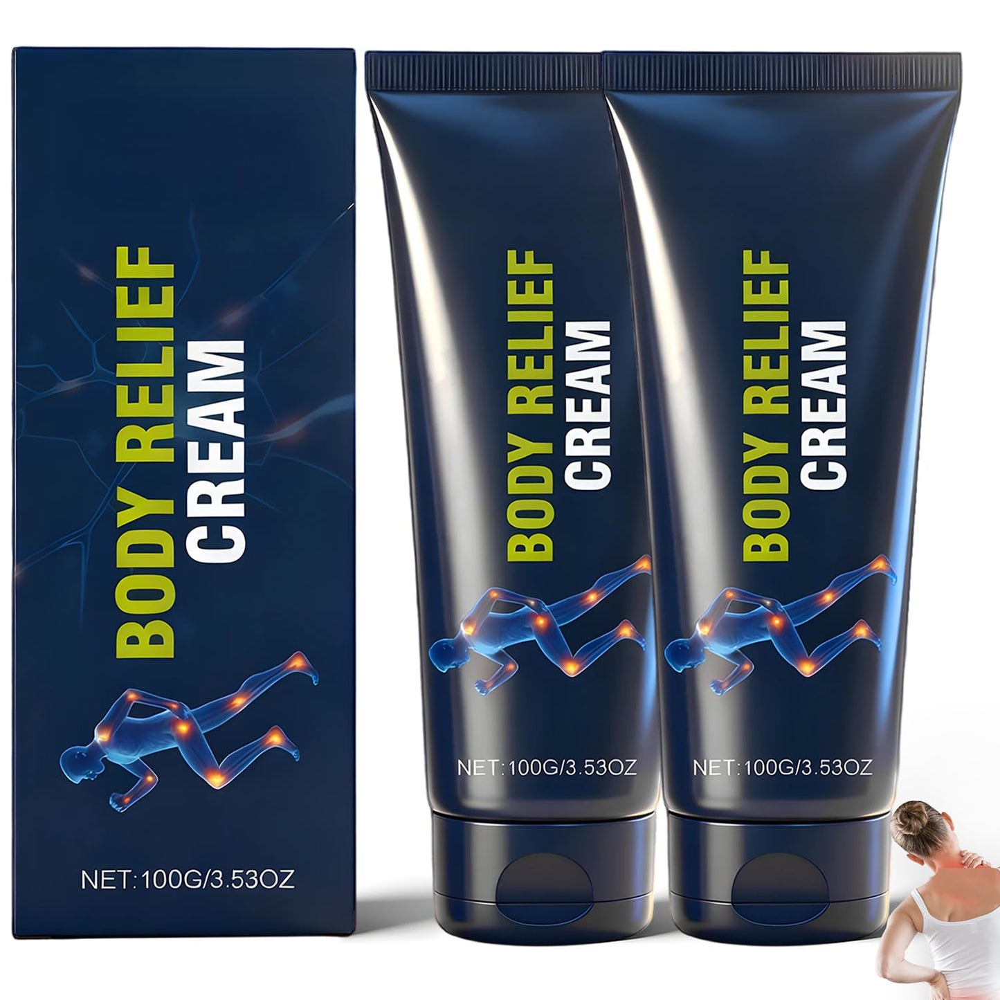 Relief Cream, Suitable for feet, Hands, Legs, Muscles, Joints and Waist, Mild & All Natural (2PCS) TRWLCFFBuy Supplements Australia