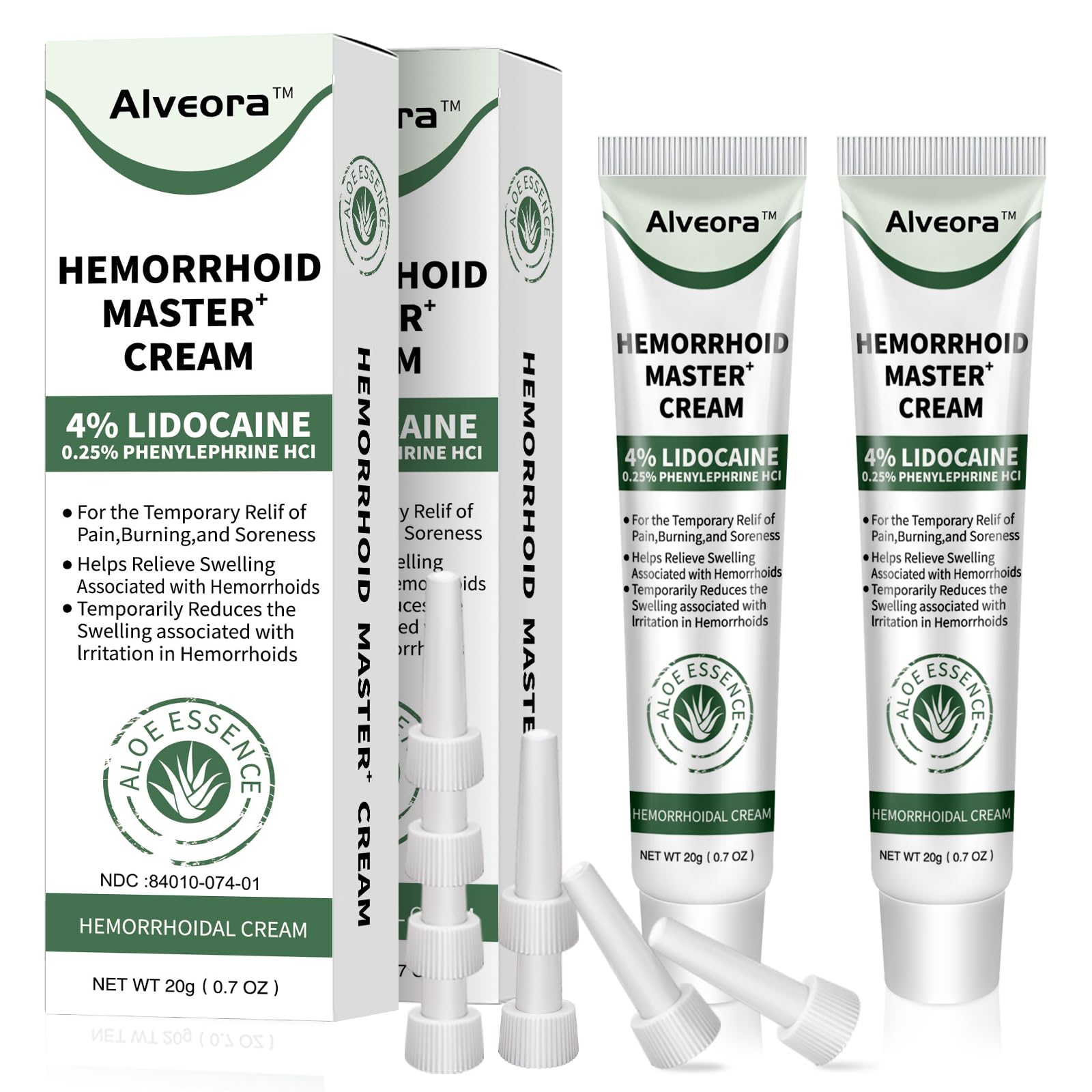 Hemorrhoid & Fissure Ointment, Hemorrhoid Treatment and Hemorrhoid Cream with Lidocaine 4% and Phenylephrine HCI for Fast Relief of Pain, Swelling, Itching, Burning, Hemorrhoidal treatment, 2 Pack-HH EmisunBuy Supplements Australia