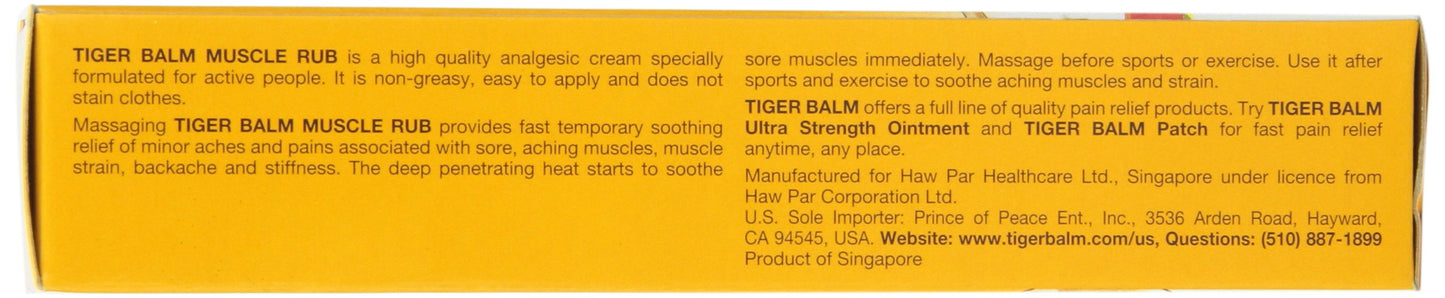 Tiger Muscle Rub Topical Analgesic Cream 2 Ounces (57 g) (Pack of 4) Tiger BalmBuy Supplements Australia