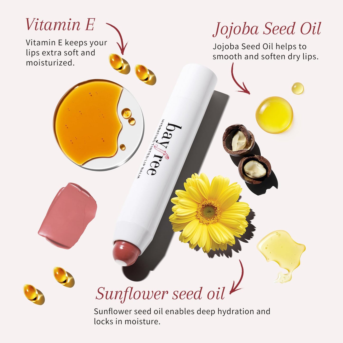 bayfree Tinted Lip Balm Plumper, Glossy, Pump Lips, Lightweight, Moisturize & Tint with Jojoba Seed Oil, Vegan Lipbalm Lip Care, Vintage Violet bayfreeBuy Supplements Australia