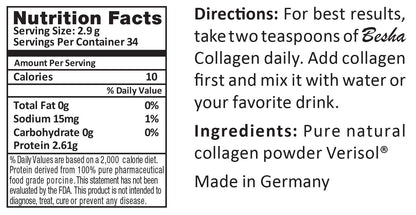 BESHA INC Verisol Collagen Bioactive Peptides (Natural Collagen Powder) Made in Germany BESHA INC buy supplements Au